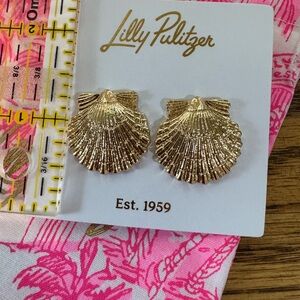 Lilly Pulitzer Gold-Toned Shell Earrings